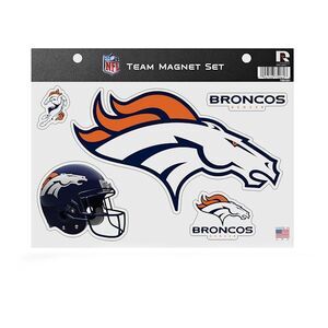 Rico Industries NFL Die Cut Team Magnet Set Sheet - Denver Broncos